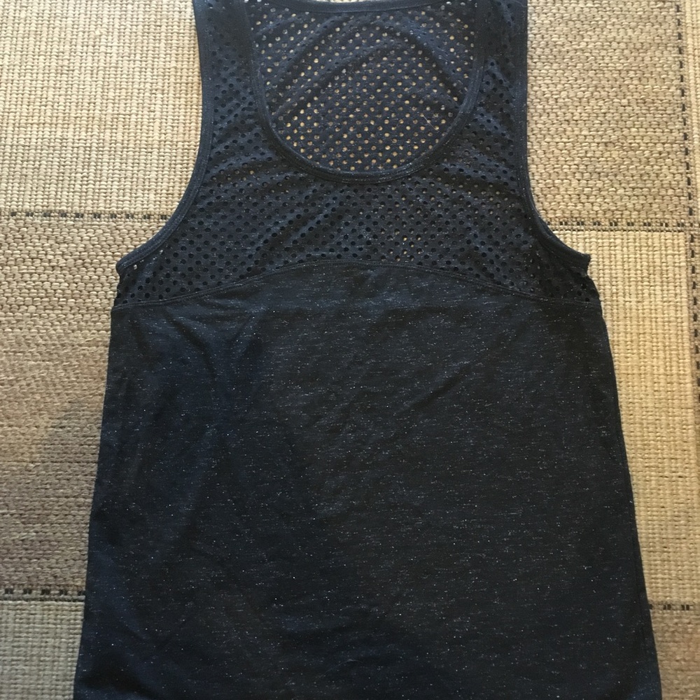 Glittery Black Lorna Jane Muscle Tank